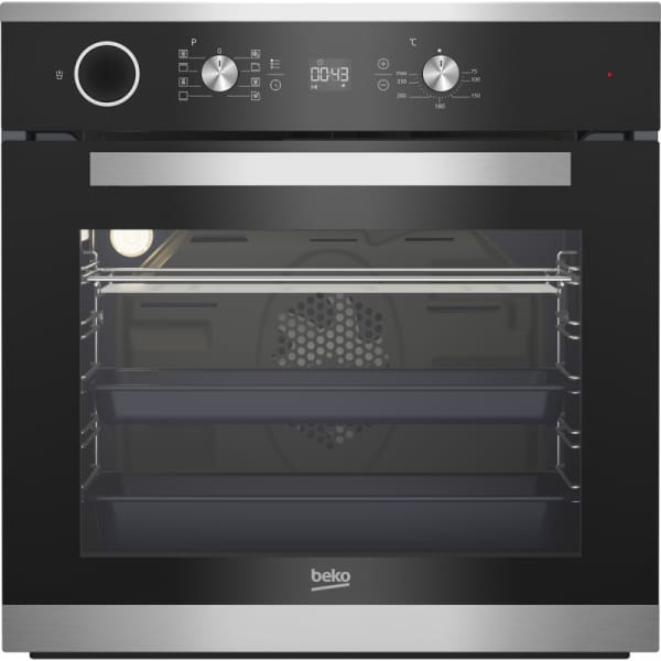 Four encastrable Beko 8 Fonctions avec Afficheur 60 cm / 71 L / Inox Four encastrable Beko 8 Fonctions avec Afficheur 60 cm / 71 L / Inox